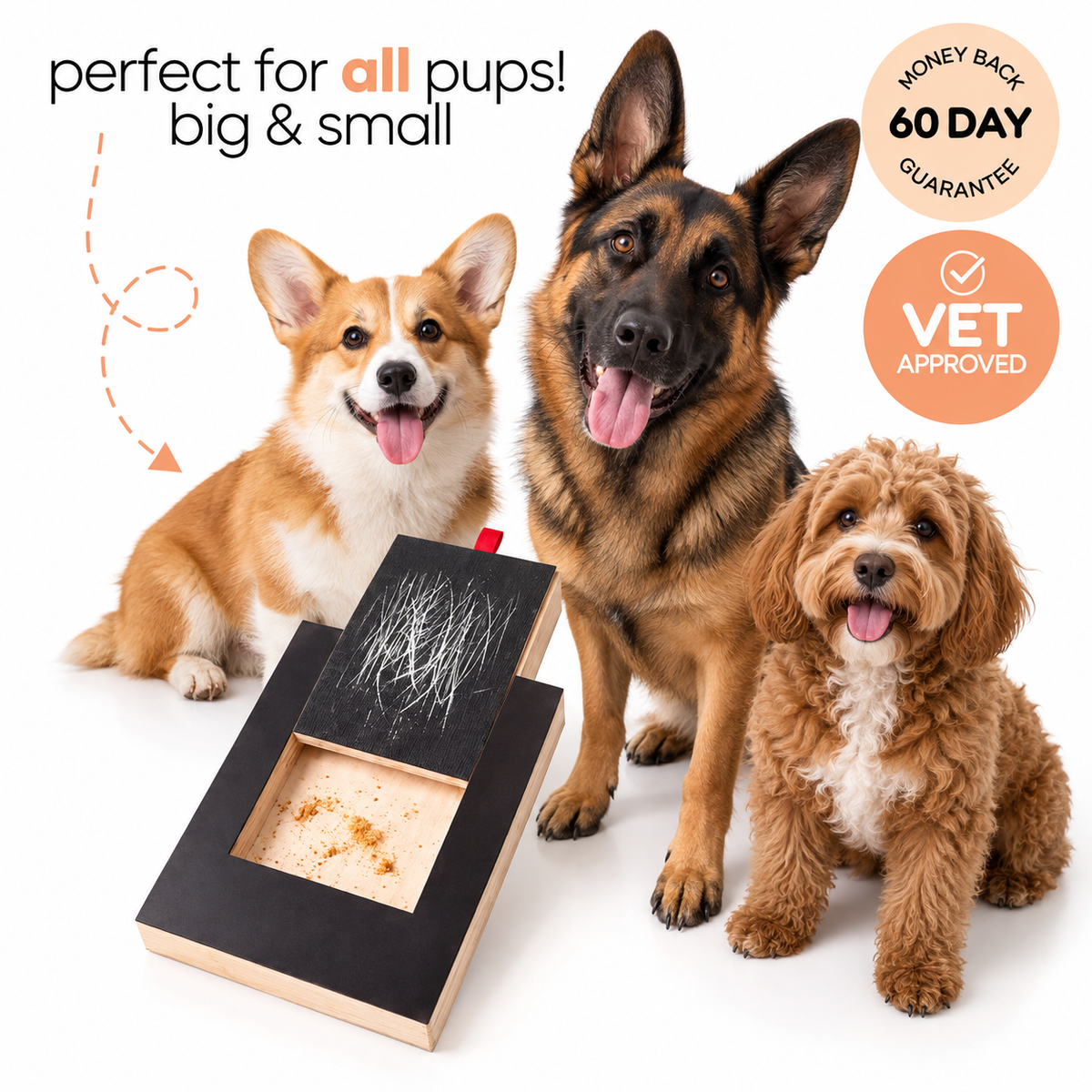 Wooden Dog Scratch Board Nail