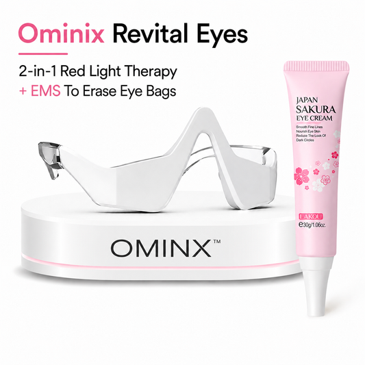 Ominix RevitalEyes 2-in-1 Red Light Therapy + EMS To Erase Eye Bags