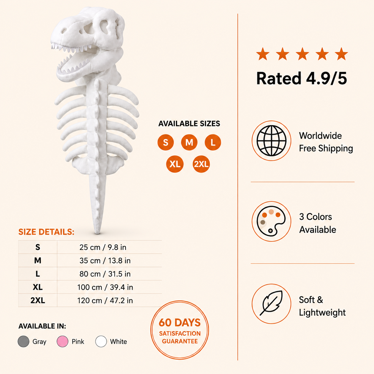 Ominix Dinosaur Skeleton Dog Costume