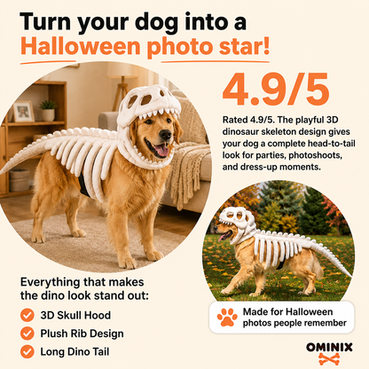 OMINIX™ Dinosaur Skeleton Dog Costume.