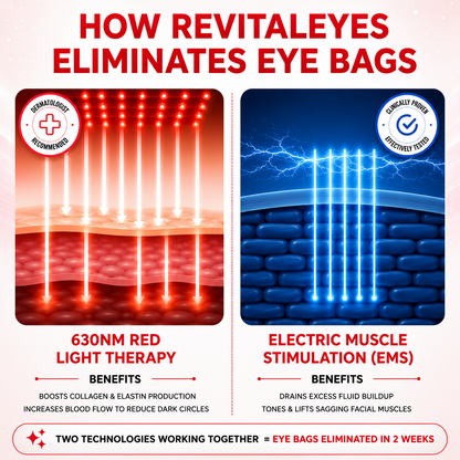 Ominix RevitalEyes 2-in-1 Red Light Therapy + EMS To Erase Eye Bags